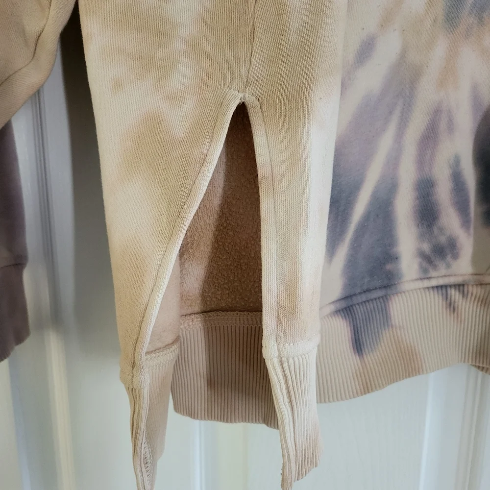 American Eagle Tie-Dye Hoodie in Purple and Tan - Picture 4 of 6